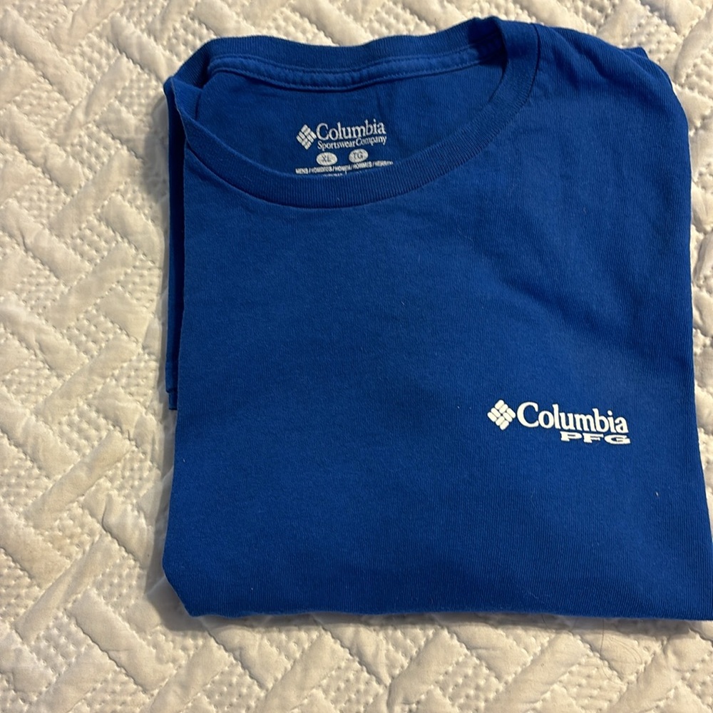 Columbia PFG Blue Long Sleeve Shirt. XL performance Fishing Gear